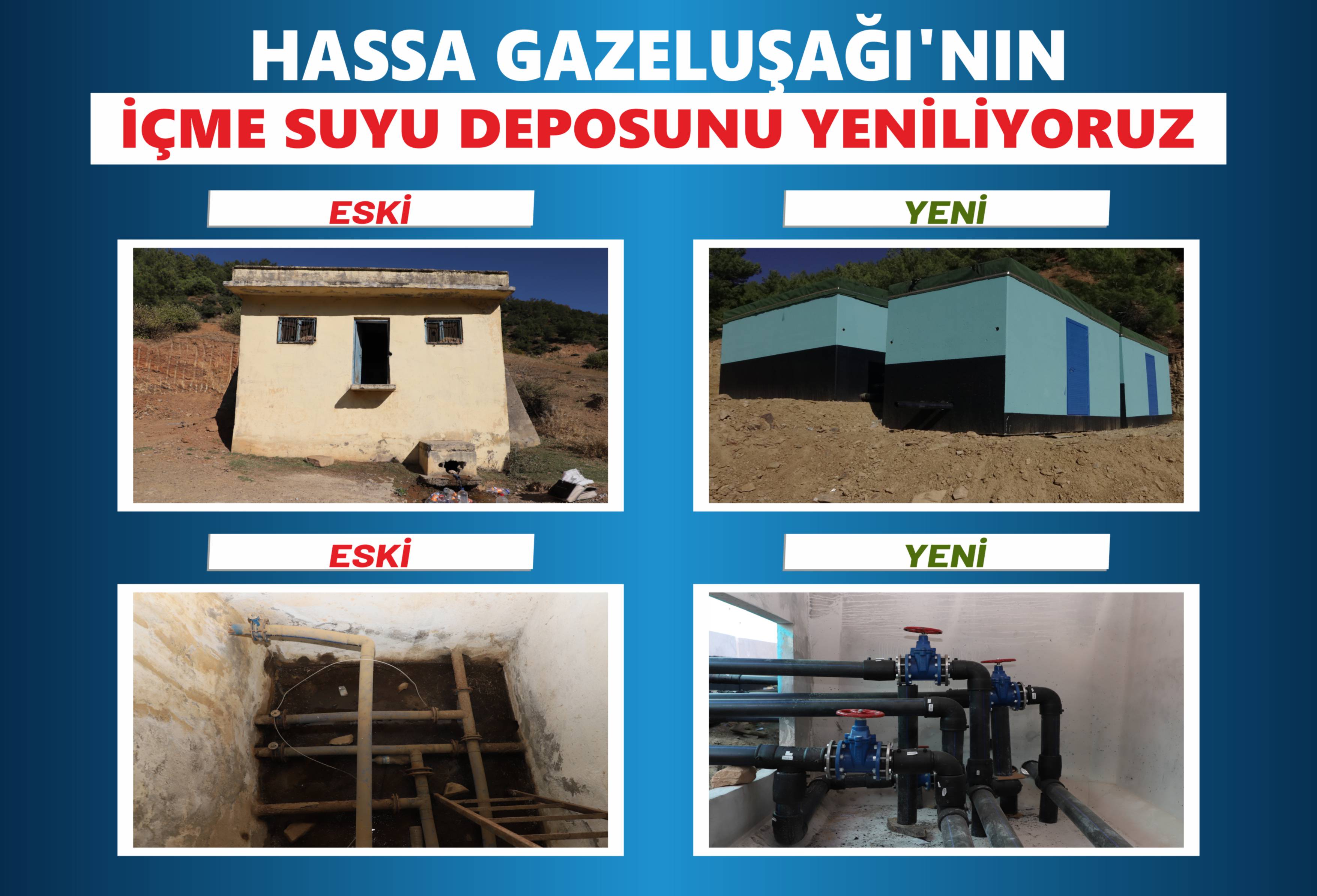 Hassa Gazeluşağı’nın İçme Suyu Deposu Yenileniyor